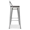Tabouret de bar design industriel avec dossier - Bois et acier - 76cm - Stylix image 7