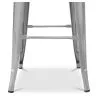 Tabouret de bar design industriel avec dossier - Bois et acier - 76cm - Stylix image 7