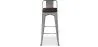 Tabouret de bar design industriel avec dossier - Bois et acier - 76cm - Stylix image 7