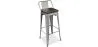 Tabouret de bar design industriel avec dossier - Bois et acier - 76cm - Stylix image 7