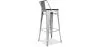 Tabouret de bar design industriel avec dossier - Bois et acier - 76cm - Stylix image 7