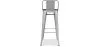 Tabouret de bar design industriel avec dossier - Bois et acier - 76cm - Stylix image 7