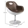 Fauteuil pivotant de design aviateur - Tapissé en PU image 7
