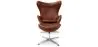  Fauteuil avec repose-pieds design en forme d'œuf - Revêtement en cuir - Brave image 7