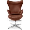  Fauteuil avec repose-pieds design en forme d'œuf - Revêtement en cuir - Brave image 7