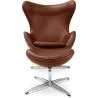  Fauteuil avec repose-pieds design en forme d'œuf - Revêtement en cuir - Brave image 7