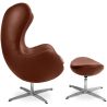  Fauteuil avec repose-pieds design en forme d'œuf - Revêtement en cuir - Brave image 7