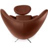 Fauteuil avec repose-pieds design en forme d'œuf - Revêtement en cuir - Brave image 7