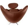  Fauteuil avec repose-pieds design en forme d'œuf - Revêtement en cuir - Brave image 7