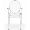 Chaise de salle à manger transparente - Design avec accoudoirs - Victoria Queen image 7