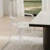 Chaise de salle à manger transparente - Design avec accoudoirs - Victoria Queen image 7