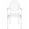 Chaise de salle à manger transparente - Design avec accoudoirs - Victoria Queen image 7