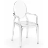 Chaise de salle à manger transparente - Design avec accoudoirs - Victoria Queen image 7