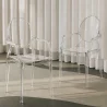 Chaise de salle à manger transparente - Design avec accoudoirs - Victoria Queen image 7