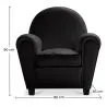  Fauteuil avec Accoudoirs - Revêtu de Similicuir - Club image 7
