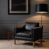 Fauteuil avec Accoudoirs - Revêtu de Cuir - Mattathais image 7