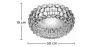 Lampe de plafond - Monture encastrée à boules de verre - 50cm - Savoni image 7