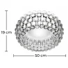 Lampe de plafond - Monture encastrée à boules de verre - 50cm - Savoni image 7
