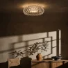 Lampe de plafond - Monture encastrée à boules de verre - 50cm - Savoni image 7