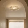 Lampe de plafond - Monture encastrée à boules de verre - 50cm - Savoni image 7