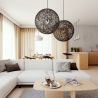 Lampe de plafond - Lampe suspendue design boule - Corde - Wanton image 7