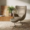 Fauteuil Design Oeuf avec Repose-Pieds - Revêtement en Similicuir - Brave image 7