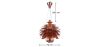 Lustre de plafond - Lampe à suspension en bronze avec design Artichaut - Grand - Atrich image 7