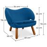 Fauteuil Revêtu de Tissu - Design Scandinave - Pelitano image 7