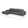 Chaise longue avec 5 places - Tissu d'ameublement - Yemy image 7
