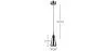 Lampe de plafond design - Petite suspension en métal chromé - Carter image 7