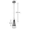Lampe de plafond design - Petite suspension en métal chromé - Carter image 7
