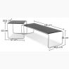 Lot de 2 tables basses - Bois et métal - Lacky image 7