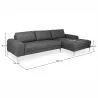 Chaise longue avec 5 places - Tissu d'ameublement - Yomy image 7