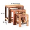 Lot de 3 tables d'appoint empilables - Bois - Seaside image 7