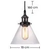 Lampe de plafond - Lampe suspendue au design industriel - Hannah image 7