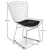 Chaise de salle à manger en acier - Grid Design - Lived image 7