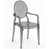 Chaise de salle à manger transparente - Design avec accoudoirs - Victoria Queen image 9