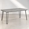 Table à manger rectangulaire - Style industriel - Bois et métal - 150cm - Hairpin image 9