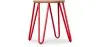 Tabouret de bar rond - design industriel - bois et acier - 44cm - Hairpin image 9