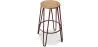Tabouret rond - Design industriel - Bois et métal - 66cm - Hairpin image 9