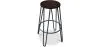 Tabouret rond - Design industriel - Bois et métal - 66cm - Hairpin image 9