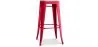 Tabouret de Bar - Design Industriel - Acier & Bois - 76cm - Stylix image 9
