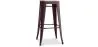 Tabouret de Bar - Design Industriel - Acier & Bois - 76cm - Stylix image 9