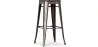 Tabouret de Bar - Design Industriel - Bois & Métal - 76cm - Stylix image 9