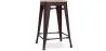 Tabouret de bar design industriel - bois et acier - 61cm - Stylix image 9