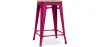 Tabouret de bar design industriel - bois et acier - 61cm - Stylix image 9