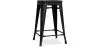 Tabouret de bar - Design industriel - Bois et acier - 61cm - Stylix image 9