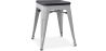 Tabouret Design Industriel - Bois & Acier - 46cm - Stylix image 9