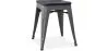 Tabouret Design Industriel - Bois & Acier - 46cm - Stylix image 9