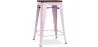 Tabouret de Bar - Design Industriel - Bois et Acier - 60cm -Stylix image 9